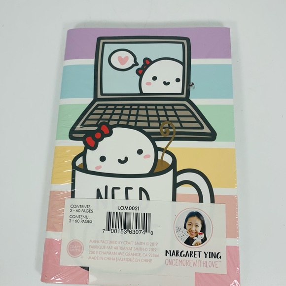 Once More With Love Margaret Ying  Small  Journal 2pk Plan My Life Kawaii Cute - Picture 3 of 5